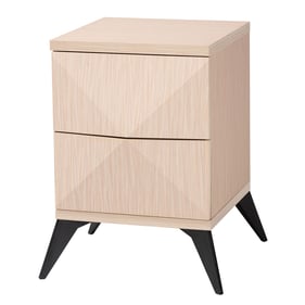 Baxton Studio Draper Brown 2 Drawers Nightstand