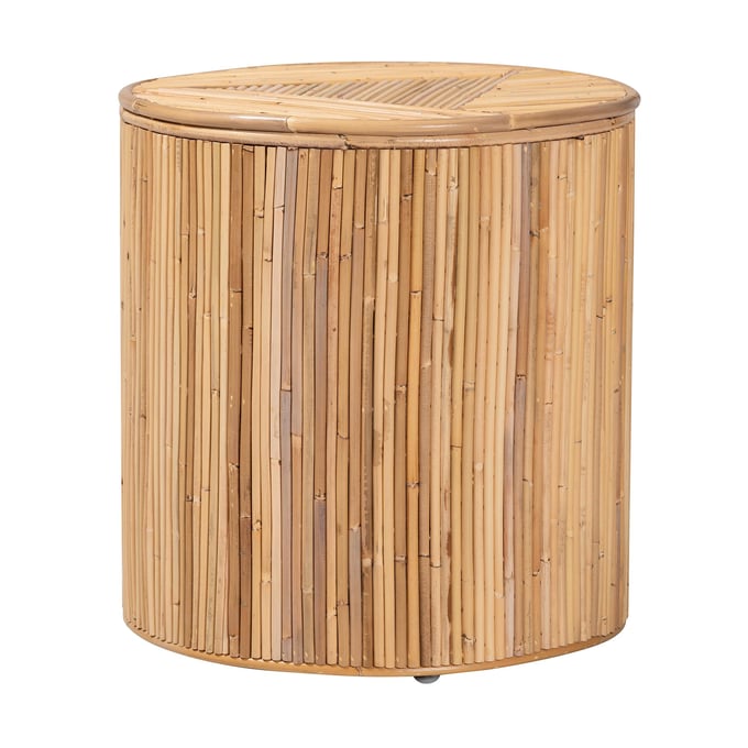 Baxton Studio Milagra Light Honey End Table BAX-MISISIPI-NAT-RAT-ET