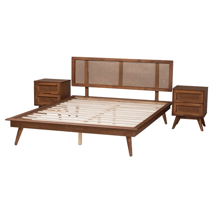 Baxton Studio Nura Walnut Brown 3pc Full Bedroom Set BAX-NURA-ASHWAL-FULL-3PCBEDSET