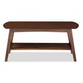 Baxton Studio Sacramento Mid-century Modern Scandinavian Style Dark Walnut Coffee Table