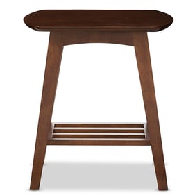 Baxton Studio Sacramento Walnut Brown End Table