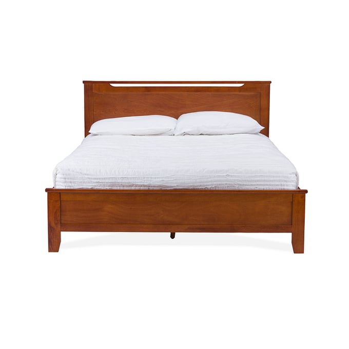 Baxton Studio Demitasse Brown Wood Twin Bed BAX-SB312-TWIN-BED-ANTIQUE-OAK