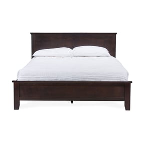 Baxton Studio Schiuma Dark Brown Wood Twin Bed