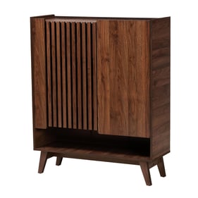 Baxton Studio Paricia Walnut Brown Shoe Cabinet