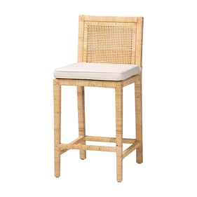 Baxton Studio Bali Pari Sofia Natural Rattan Counter Height Stool