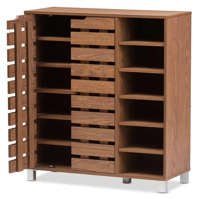 Baxton studio shoe cabinet deals with 2 doors