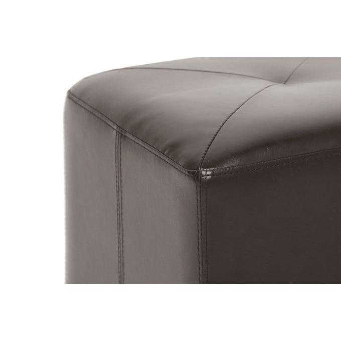 Baxton Studio Aric Dark Brown Bonded Leather Ottoman The Classy Home