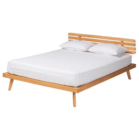 Baxton Studio Joaquin Rustic Brown Queen Platform Bed