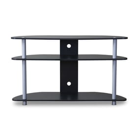 Baxton Studio Orbit Black 3 Shelves TV Stand