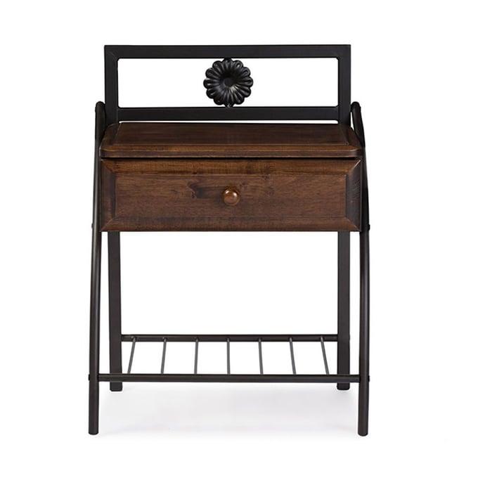 Baxton Studio Jevenci Black Bronze Night Stand The Classy Home