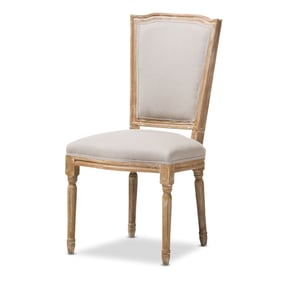 Baxton Studio Cadencia Beige Fabric Upholstered Dining Side Chair