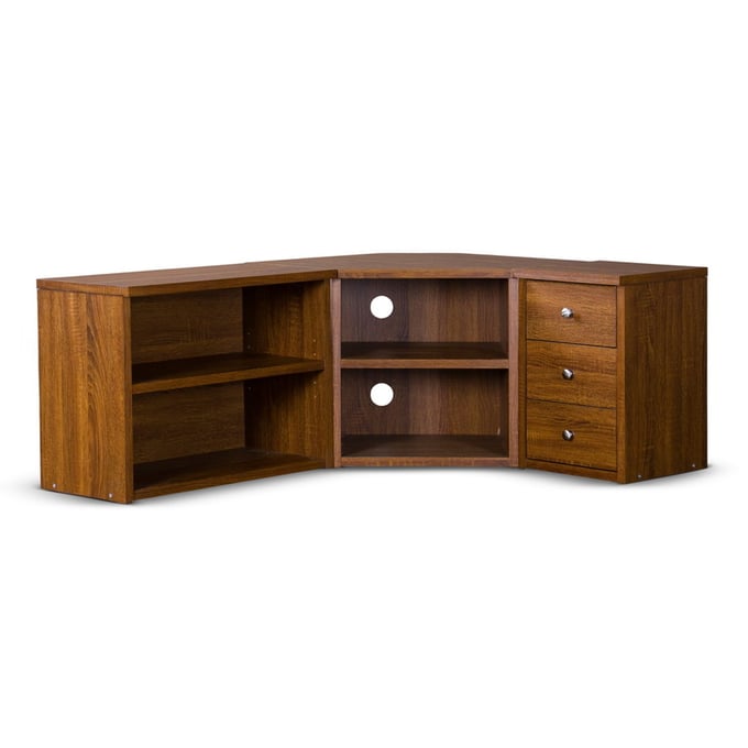 Baxton Studio Commodore Brown Wood TV Stand The Classy Home