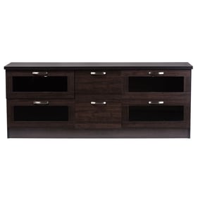 Baxton Studio Adelino Dark Brown Wood 63 Inches TV Stand