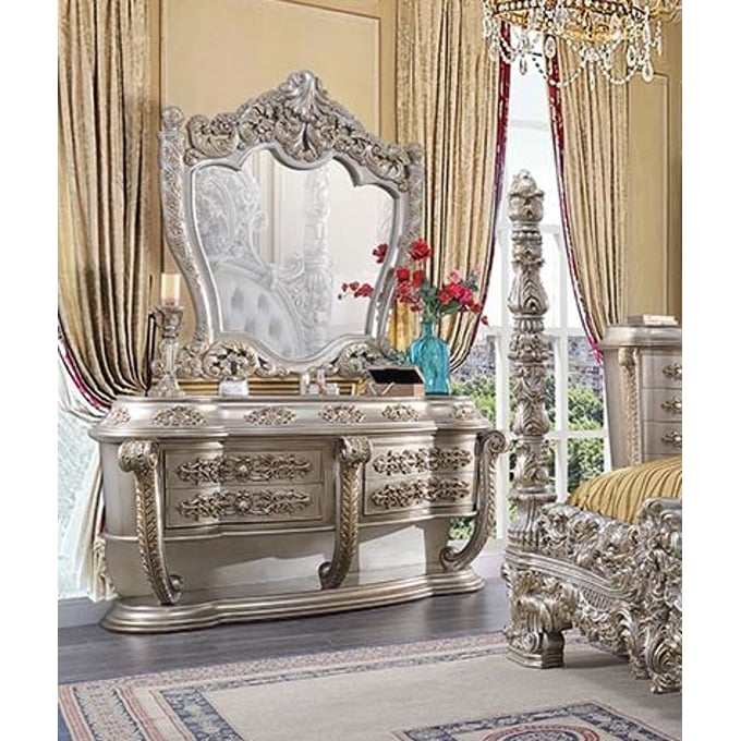 Acme Furniture Danae Champagne Gold Dresser And Mirror ACM-BD0123-DRMR