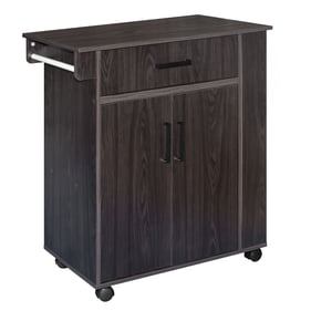 Better Home Products Shelby Tobacco Rolling Kitchen Cart