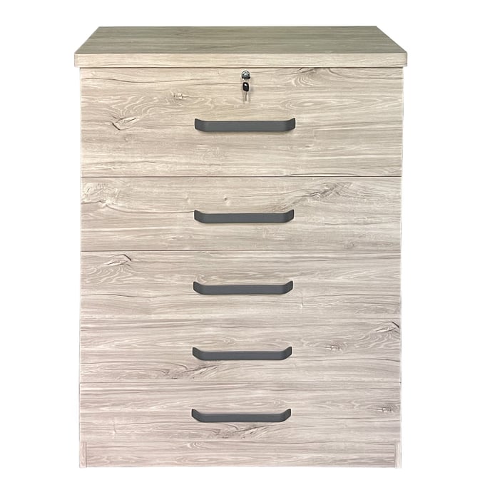 Better Home Products Xia Gray Wood Drawer Chest BETHOM-5970-XIA-GRY