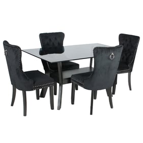 Better Home Products Barcelona Black 5pc Dining Set