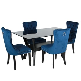 Better Home Products Barcelona Blue 5pc Dining Set