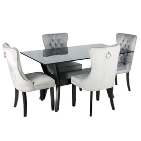 Better Home Products Barcelona Gray 5pc Dining Set