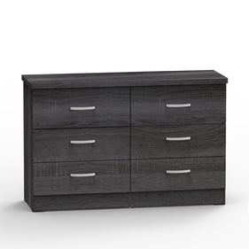 Better Home Products DD PAM Gray 6 Drawer Bedroom Dresser