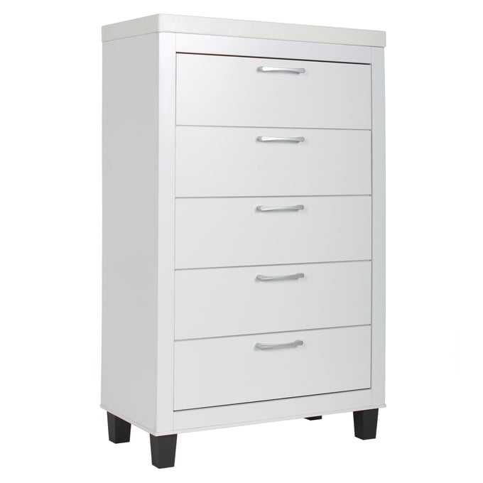 Better Home Products Elegant White Drawer Chest BETHOM-ELEGANT-CHEST-WHT