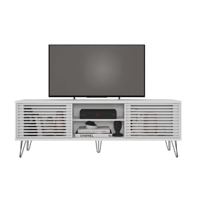 Better Home Products Frizz White TV Stand