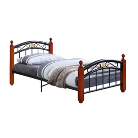 Better Home Products Leyla Black Metal Twin Bed