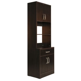 Better Home Products Shelby Tobacco Wooden Kitchen Tall Pantry