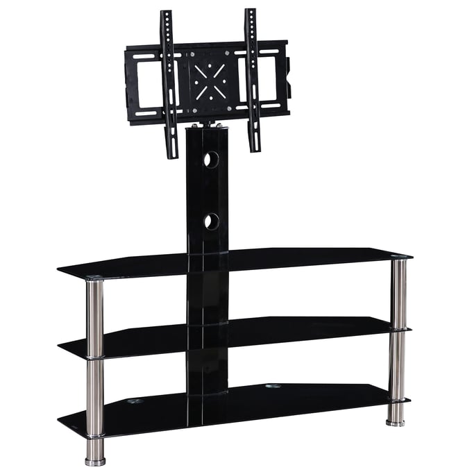 Better Home Products Ella Black Swivel TV Stand BETHOM-TV1200