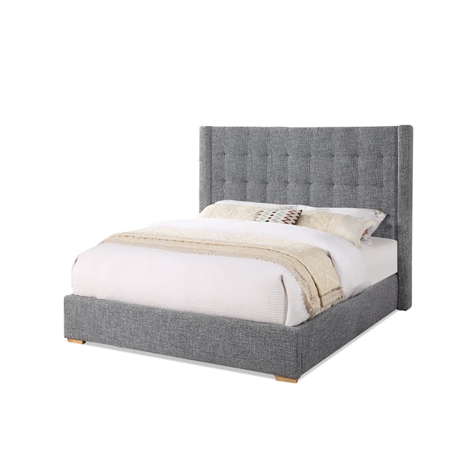 Bella Esprit Stanley Tweed Gray King Platform Bed BLSP-4415015-K