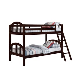 Bella Esprit Dana Brown Twin Over Twin Arched Bunk Bed