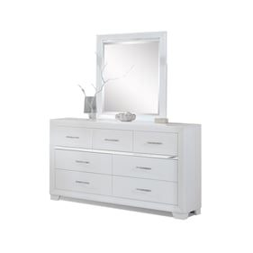 Bella Esprit Denali White Dresser and Mirror