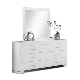 Bella Esprit Nivia White Dresser and Mirror