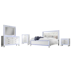 Bella Esprit Reve Belle White 5pc King Bedroom Set