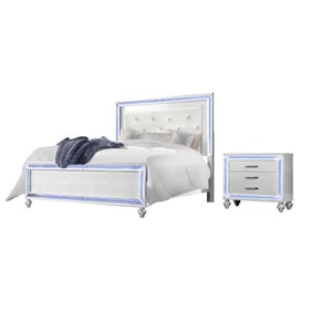 Bella Esprit Reve Belle White 2pc Bedroom Set with Queen Bed