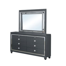 Bella Esprit Valmont Grey Dresser and Mirror