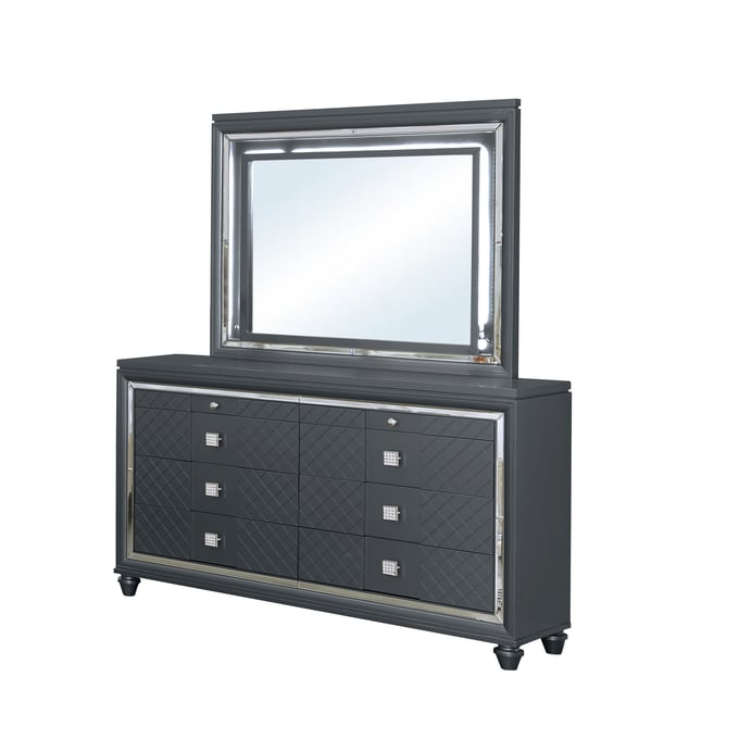 Bella Esprit Carlyle Charcoal Dresser and Mirror BLSP-52684-DRMR