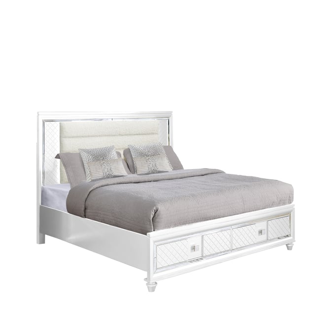 Bella Esprit Carlyle White Queen Storage Bed BLSP-52685-Q