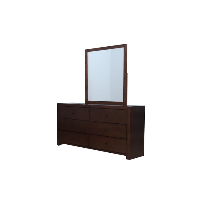 Bella Esprit Rowan Walnut Dresser and Mirror BLSP-52704-DRMR