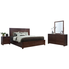 Bella Esprit Rowan Walnut 4pc King Bedroom Set