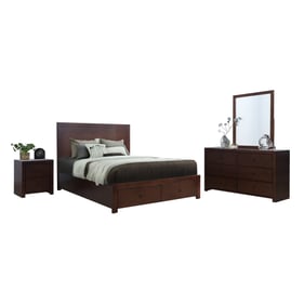 Bella Esprit Rowan Walnut 4pc Queen Bedroom Set