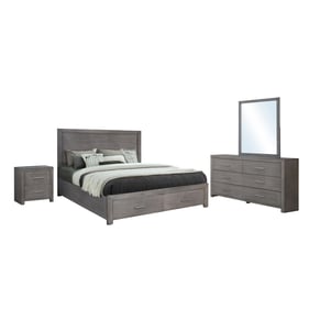 Bella Esprit Rowan Grey 4pc King Bedroom Set