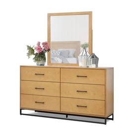 Bella Esprit Clara Light Oak Dresser and Mirror