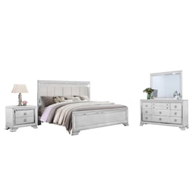 Bella Esprit Valmont White 4pc King Bedroom Set