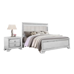 Bella Esprit Valmont White 2pc Bedroom Set With Queen Bed