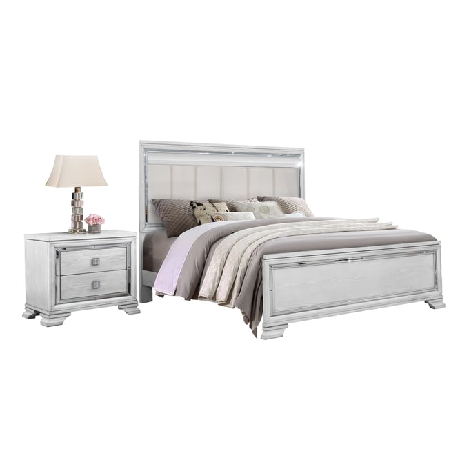 Bella Esprit Valmont White 2pc Bedroom Set With Queen Bed BLSP-52725-BR-S1