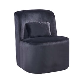 Bella Esprit Reve Belle Black Velvet Slipper Accent Chair