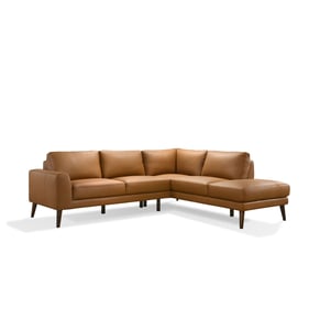 Bella Esprit Sable Brown Leather RAF Sectional