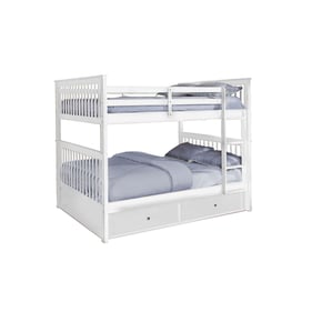 Bella Esprit Paloma White Full Over Full Bunk Bed with Trundle Storage