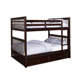 Bella Esprit Paloma Brown Full Over Full Bunk Bed with Trundle Storage